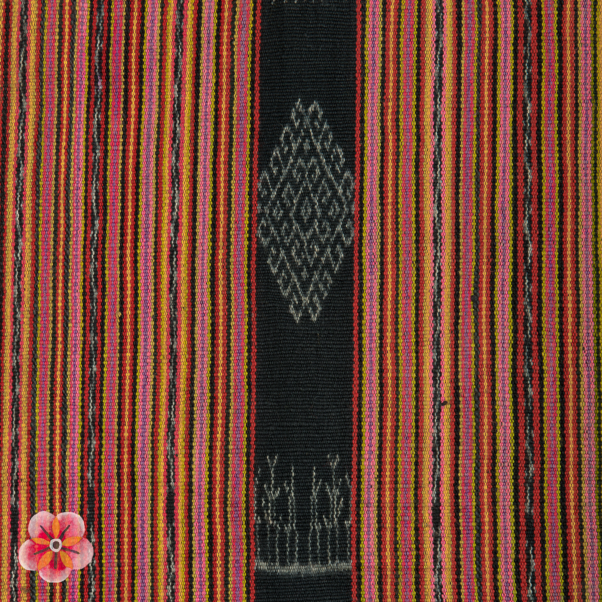 Ikat textile from the Textiles section